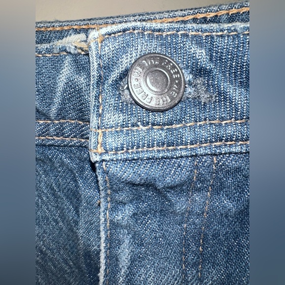 Free People We The Free Distressed Blue Denim Skirt | NWOT - Picture 4 of 8